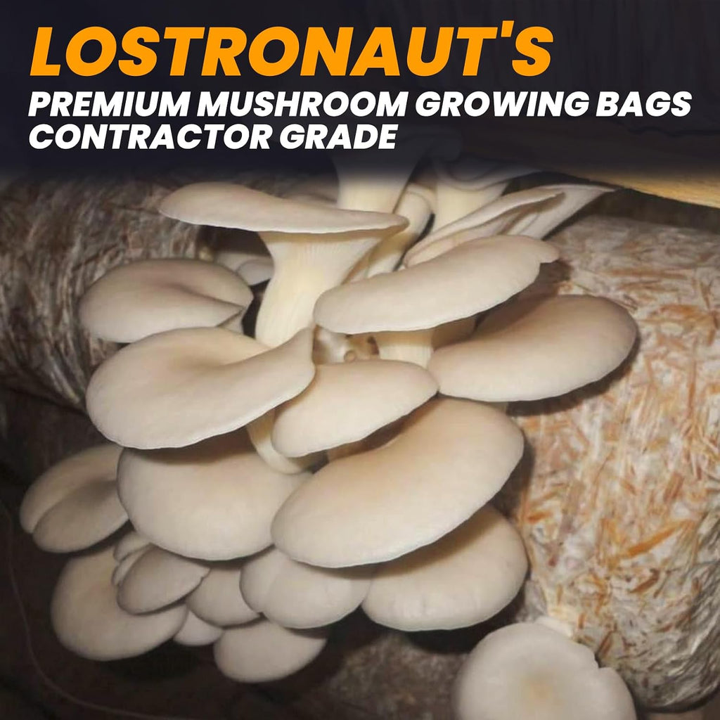 100PCS Mushroom Planting Kit - 8"5"20" Thickened Growing Bags, 6 Mil Thick Durable, Tear Resistant, 0.2 Micron Porosity