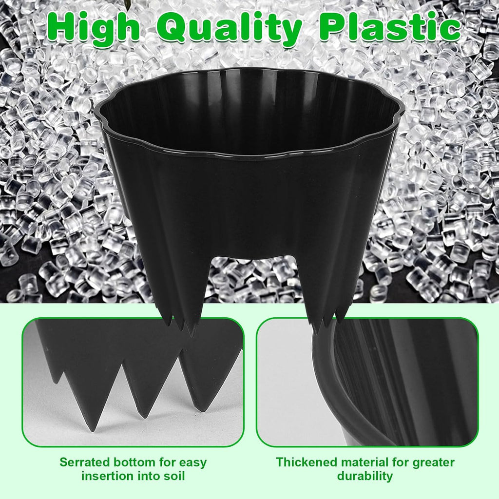 3 Pack of 12 Inch Planting Grow Rings, Planting Protective Round Garden Edging, Keeping Plants Separated, Weed Control