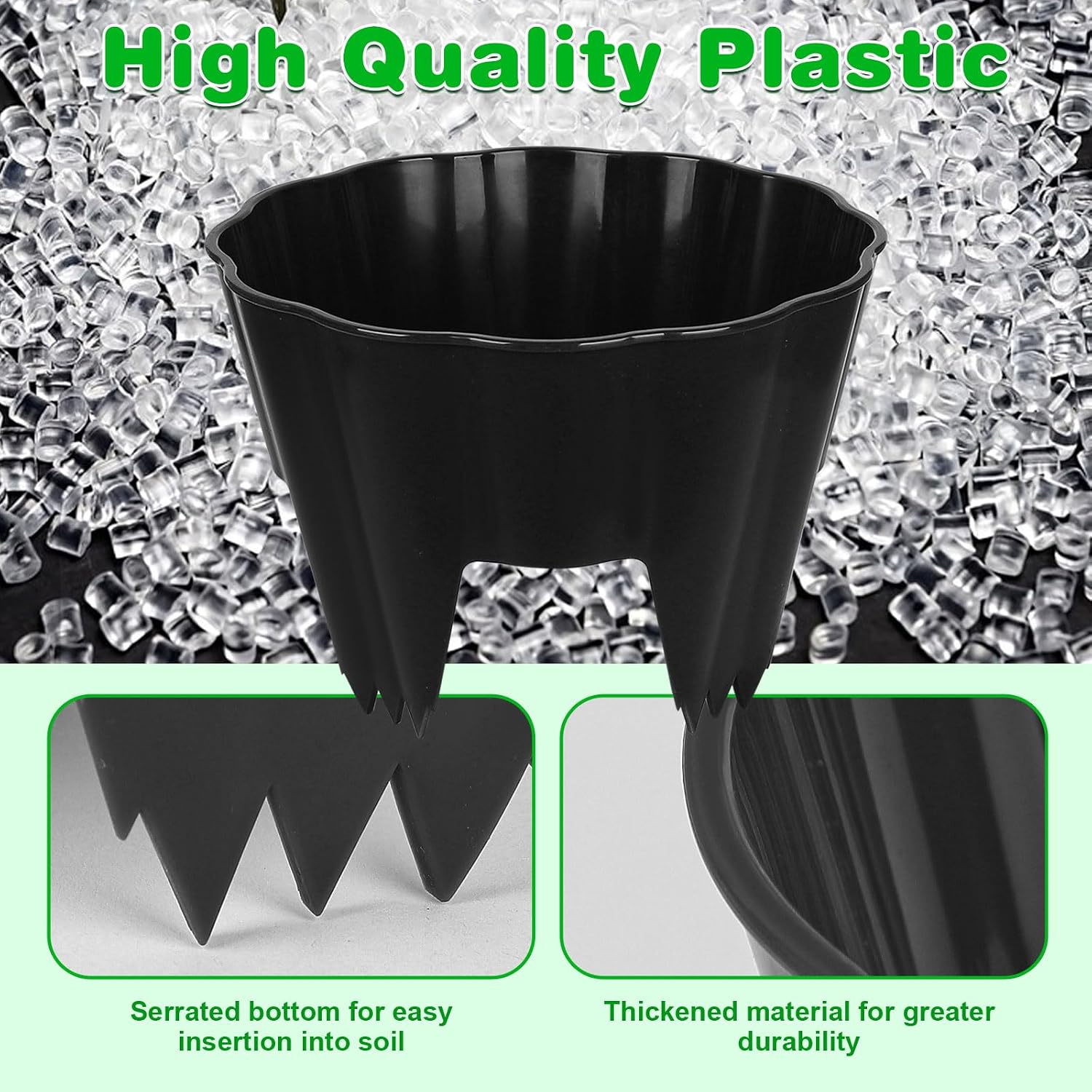 3 Pack of 12 Inch Planting Grow Rings, Planting Protective Round Garden Edging, Keeping Plants Separated, Weed Control