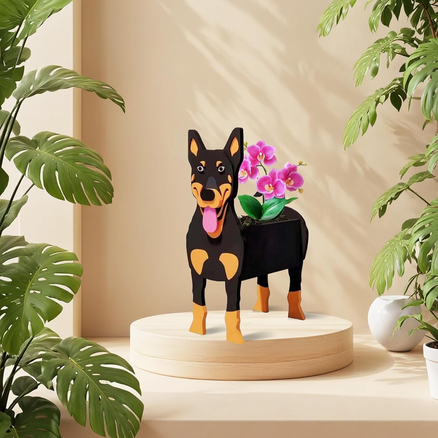 Australian Kelpie Dog Planter Pots, Animal Shaped Flower Pot | Cute Plant Gift for Women and Pet Lovers, Indoor Outdoor