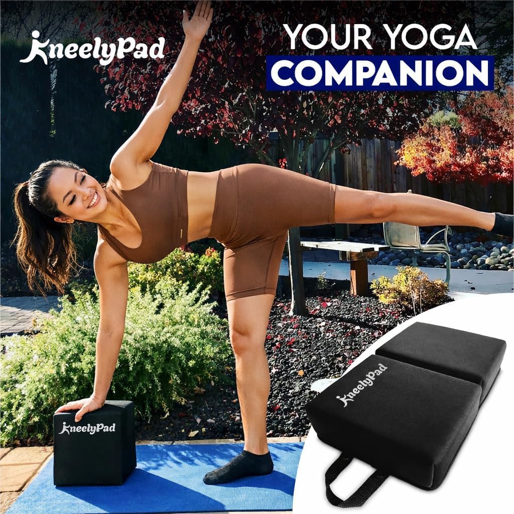 KneelyPad by Kneely | Kneeling Pad for Gardening, Exercise, Cleaning, & Mechanic Work | Extra Thick Memory Foam Knee