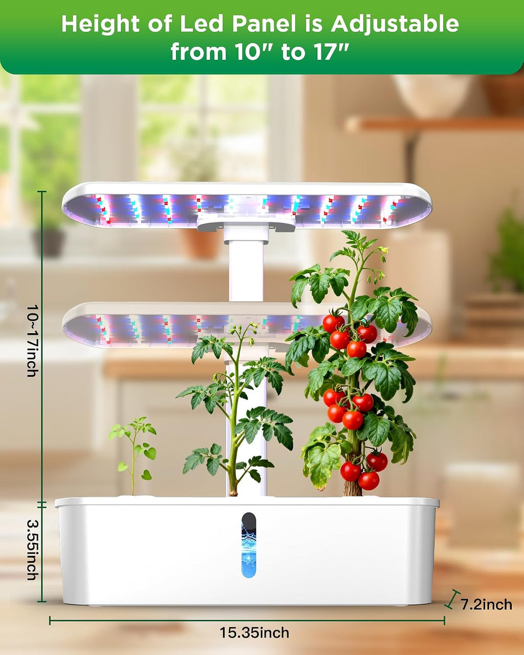 Hydroponics Growing System Kit 12 Pods, Indoor Garden with LED Grow Light | Hydroponic Herb Garden Kit Indoor with 24W