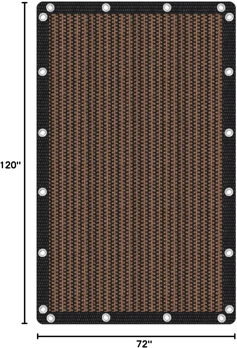 VICLLAX Shade Fabric Sun Shade Cloth Privacy Screen with Grommets for Patio Garden Pergola Cover Canopy 6x10 FT, Mocha