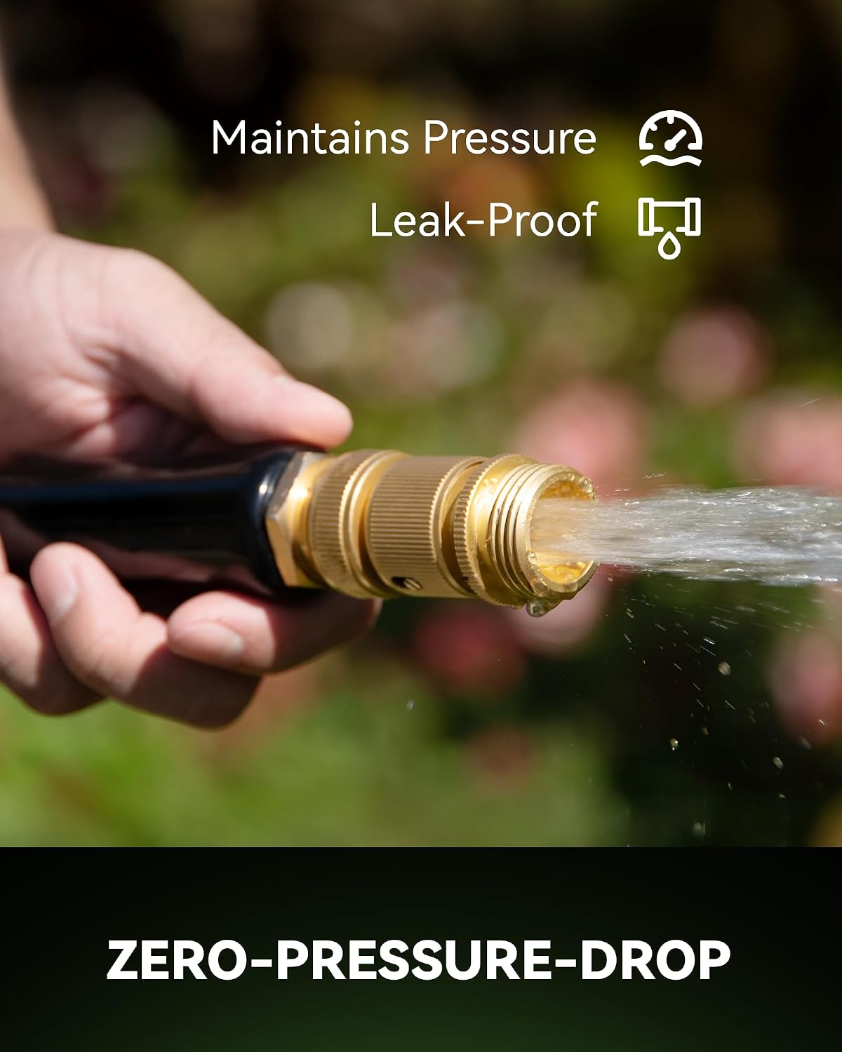 RainPoint Garden Hose Quick Connectors, Heavy Duty Solid Brass 3/4 Inch GHT, Universal Leak-Proof Fittings for Easy
