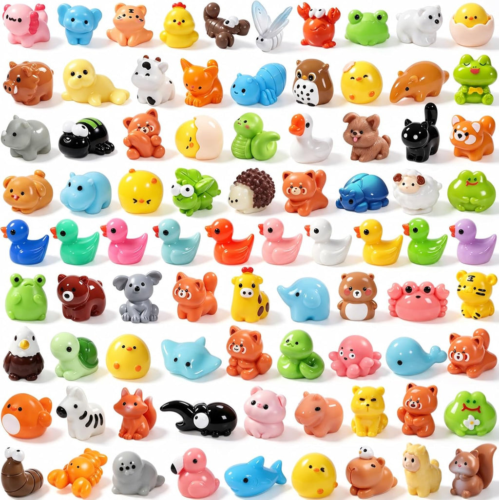 DIYDEC 85pcs Mini Resin Animal Miniature Figures to HideToys