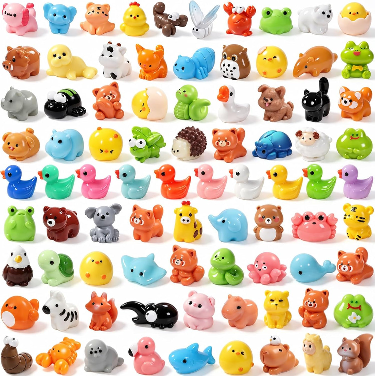 DIYDEC 85pcs Mini Resin Animal Miniature Figures to HideToys