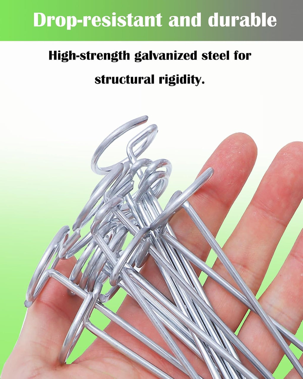 130Pcs Landscape Fabric Pins, Galvanized Circle Top Landscape Fabric Stakes | Not Easy to Bend 6-Inch Garden Staples