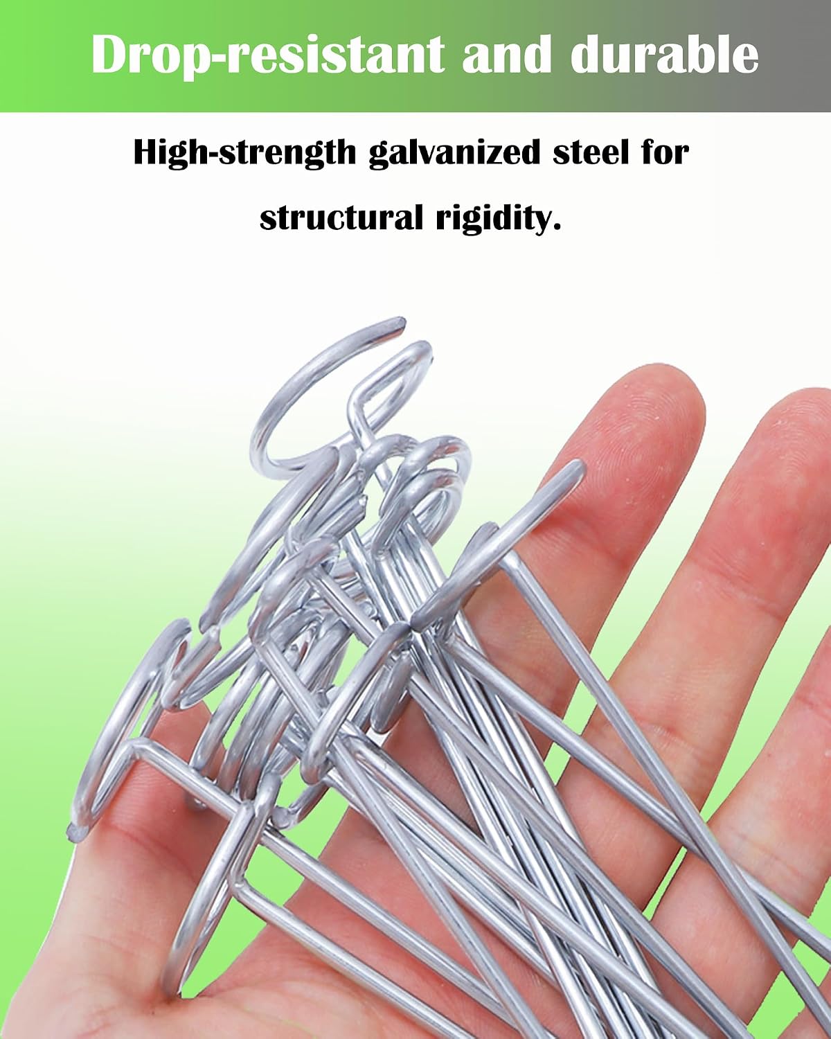130Pcs Landscape Fabric Pins, Galvanized Circle Top Landscape Fabric Stakes | Not Easy to Bend 6-Inch Garden Staples