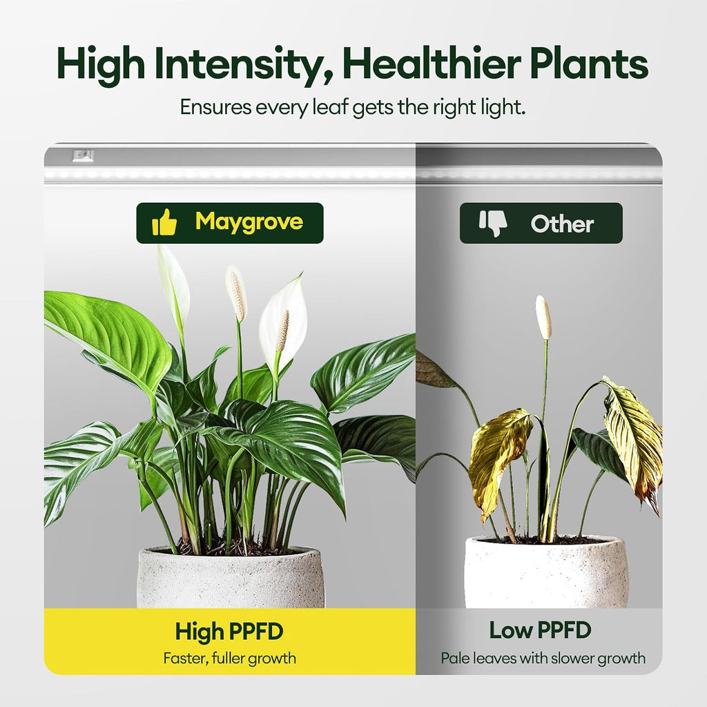 T5 Grow Lights for Indoor Plants 2FT, Sun-Like Full Spectrum 5000K Grow Light, 60W(4 x 15W), Grow Light Strips for Seed