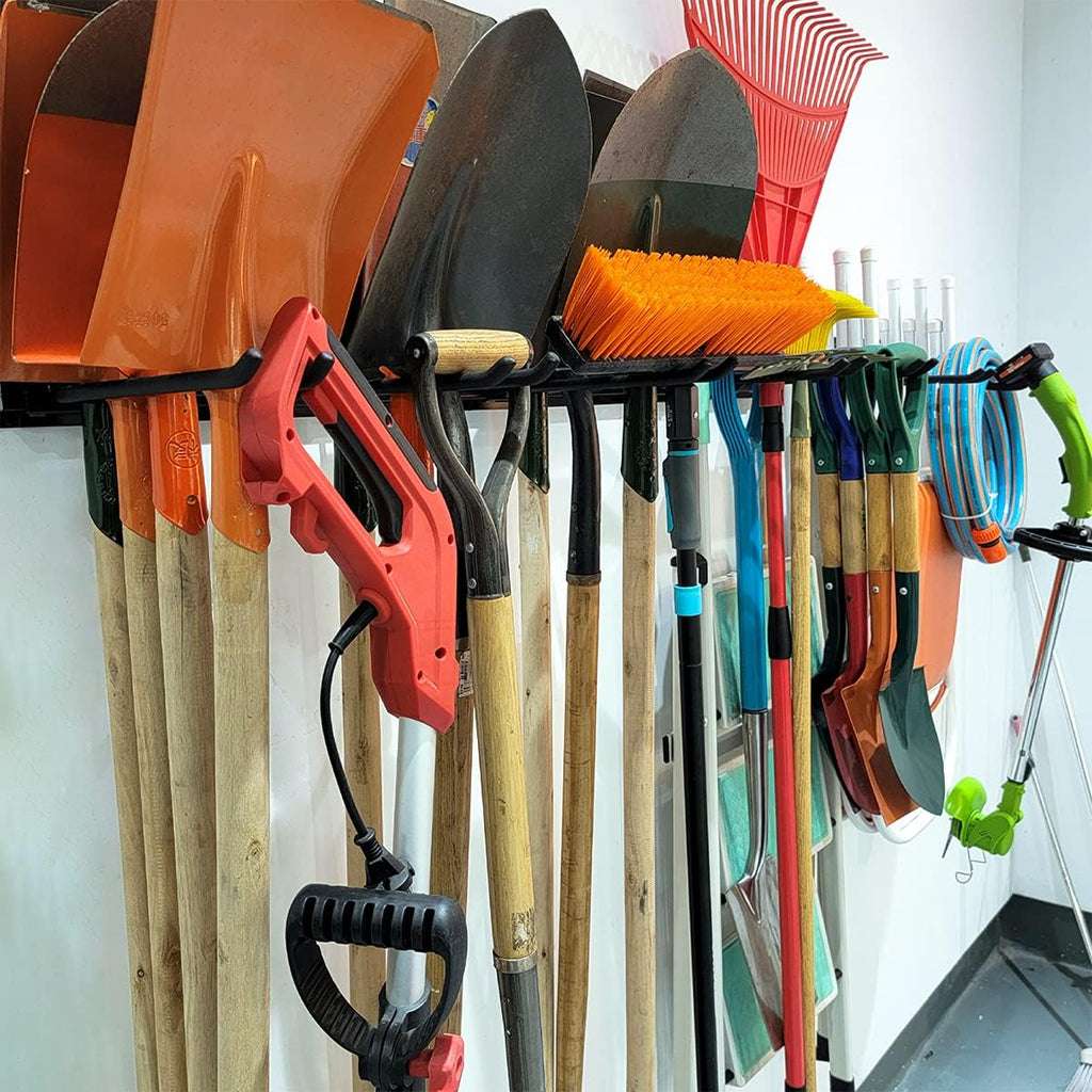 TORACK Tool Storage Rack Heavy Duty Garage Wall Mount Garden Tool Organizer | for Ladders, Chairs, Shovels, Brooms