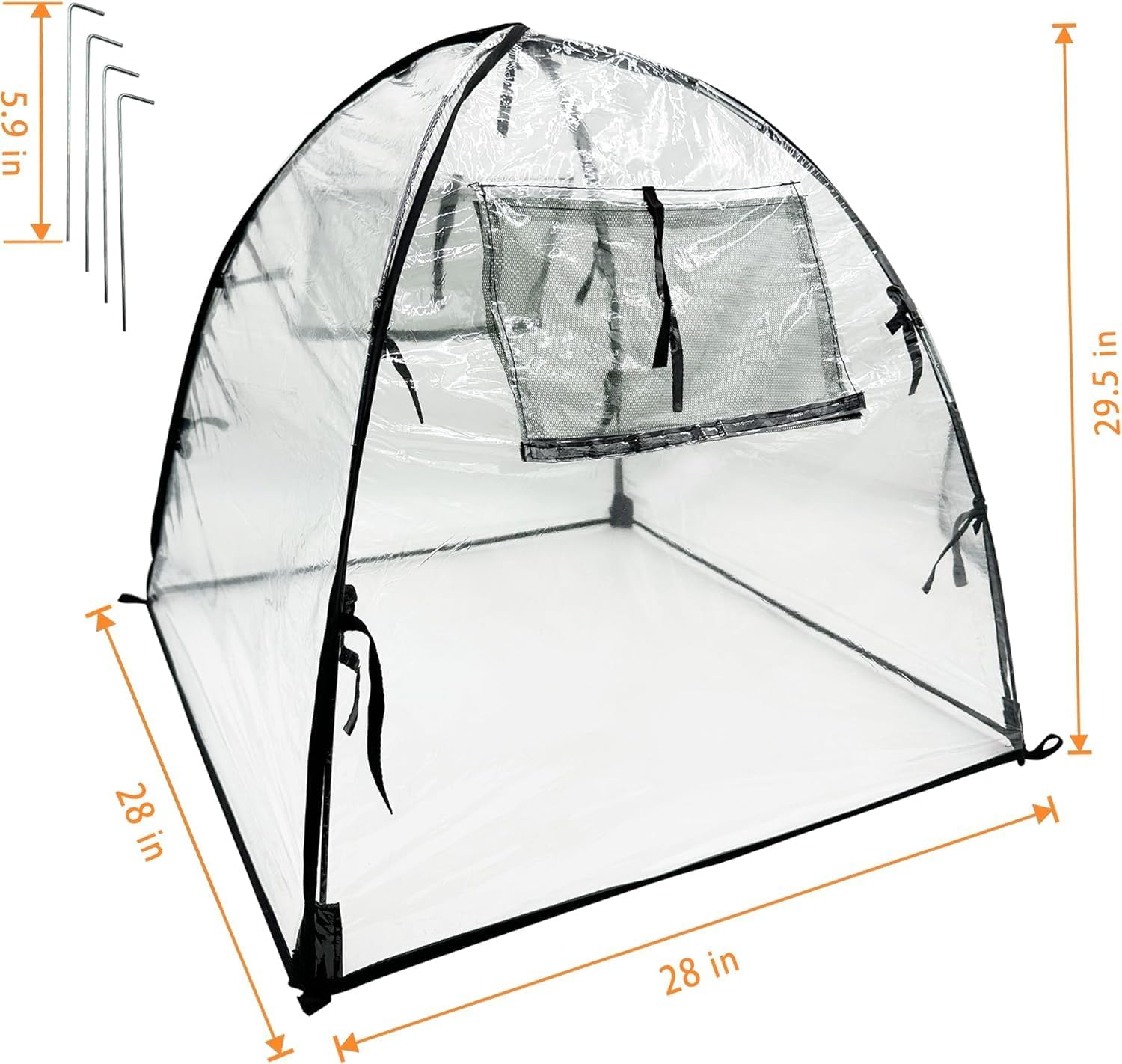 Plant Tent Cover Freeze Protection for Winter Plants Clear 28" x 28" x 48" | Garden Plants Frost Cover, Transparent