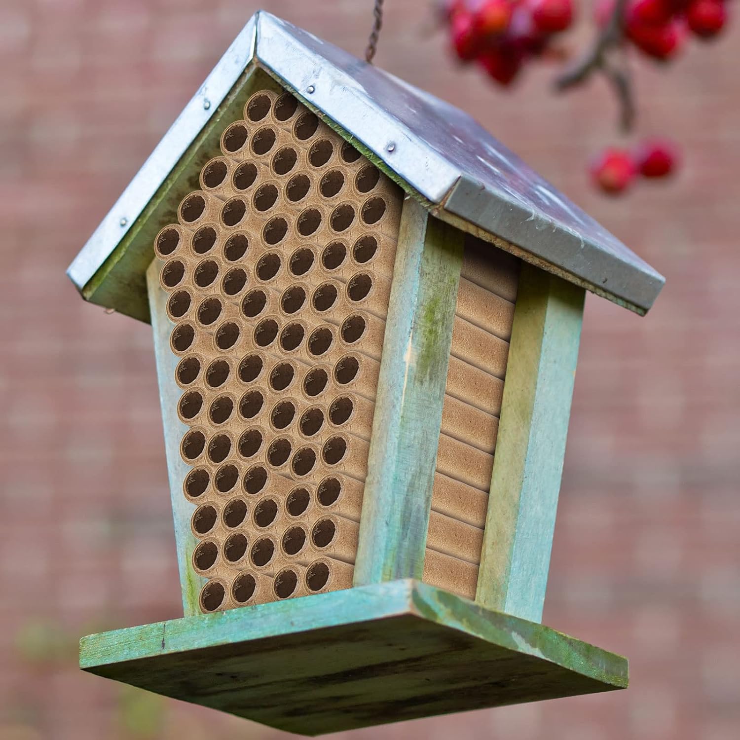 Gueevin 1000 Pcs Mason Beehive Tubes 6 Inch Long x 5/16" Diameter Cardboard Beehive Nesting Tubes Nesting Paper Inserts