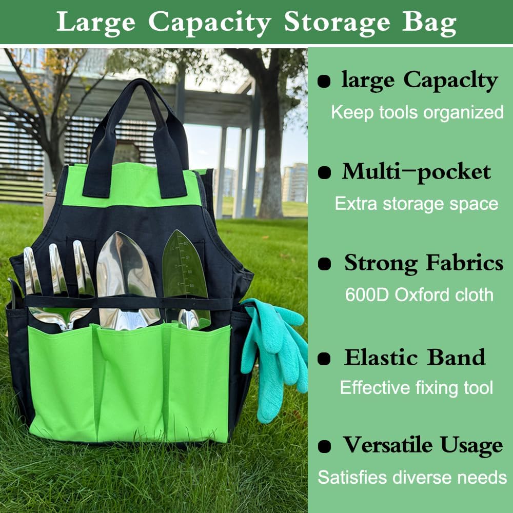 Garden Tool Set, Stainless Steel Gardening Hand Tools, Gardening Supplies Kit, Garden Tools with Fashion and Durable