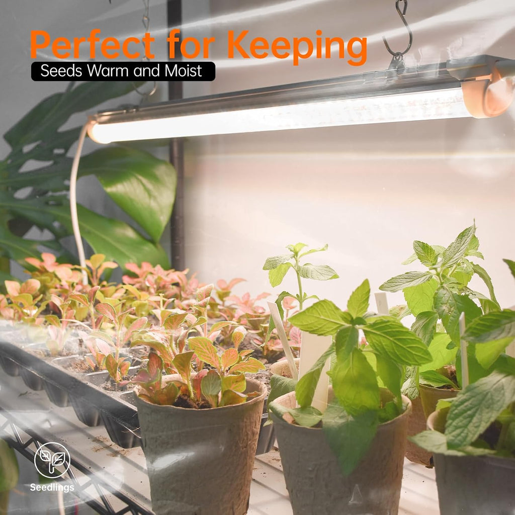 Indoor Greenhouse with Grow Light, 35.4x13.8x59in | Indoor Greenhouse, 4-Pack Full Spectrum Plant Lights, 24W Each