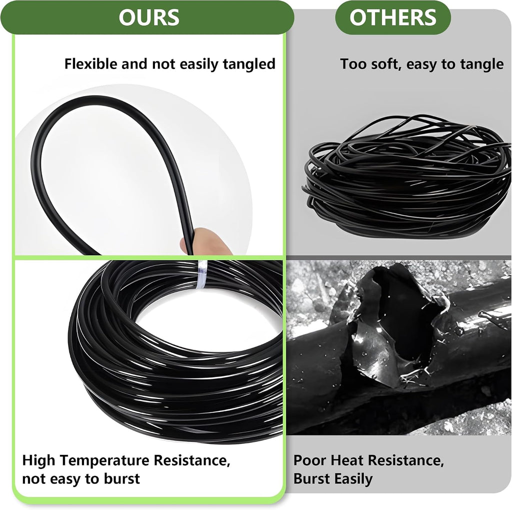 Drip Irrigation Kit for Garden, Quick-Connect Plant Watering System 230FT | Raised Bed Drip Line Kit, Greenhouse