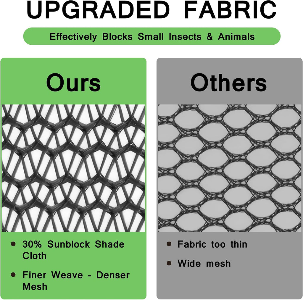 Pop Up Plant Covers for Raised Garden Bed, 47"x21.6"x19.6" Garden Cover | Plant Net Cover for Raised Bed with Top