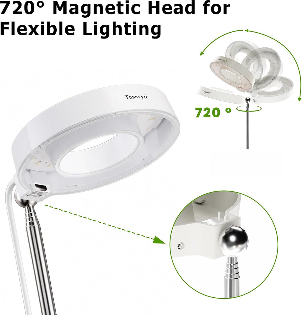 Tuaaryii Grow Lights for Indoor Plants - Plant Grow Lights Indoor, with 3/6/9 Auto On/Off Timer and 4-Level Brightness