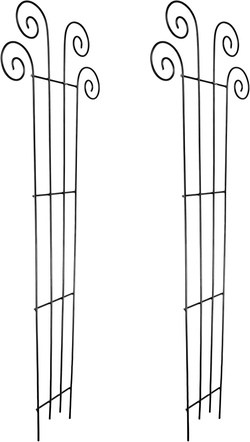 Hosley's 48" High Set of 2 Wave Iron Trellis Ideal Gift for Floral Arrangements Wedding or Party and Use Next to