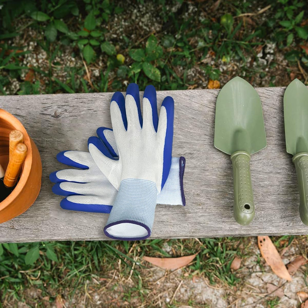 WHEATHUSK 144 Pairs Gardening Work Gloves Bulk for Men Women, Breathable Rubber Coated Garden Gloves for Construction