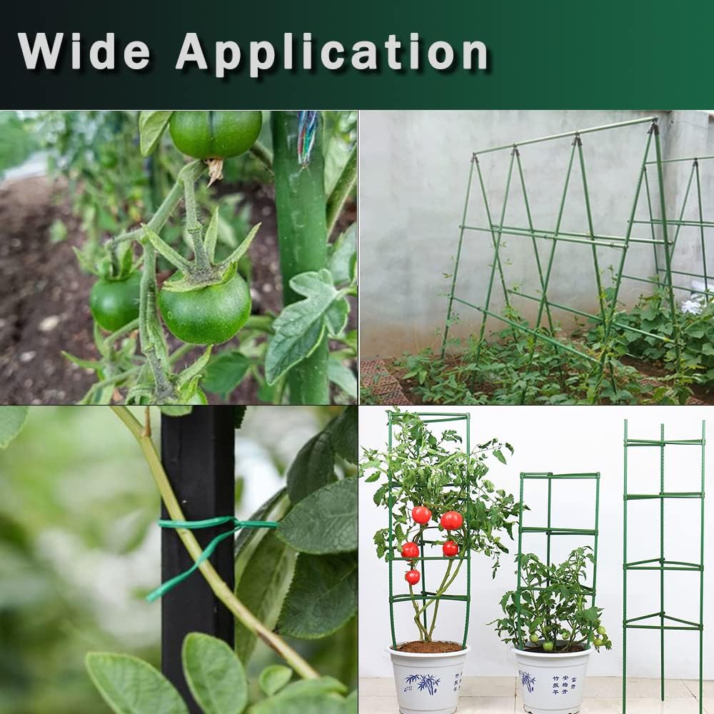 7/16" Garden Stakes,30pcs 16" Plant Stakes DIY 3ft 4ft 5ft 6ft Plant Support Sticks,Plant Support Stake with Sturdy