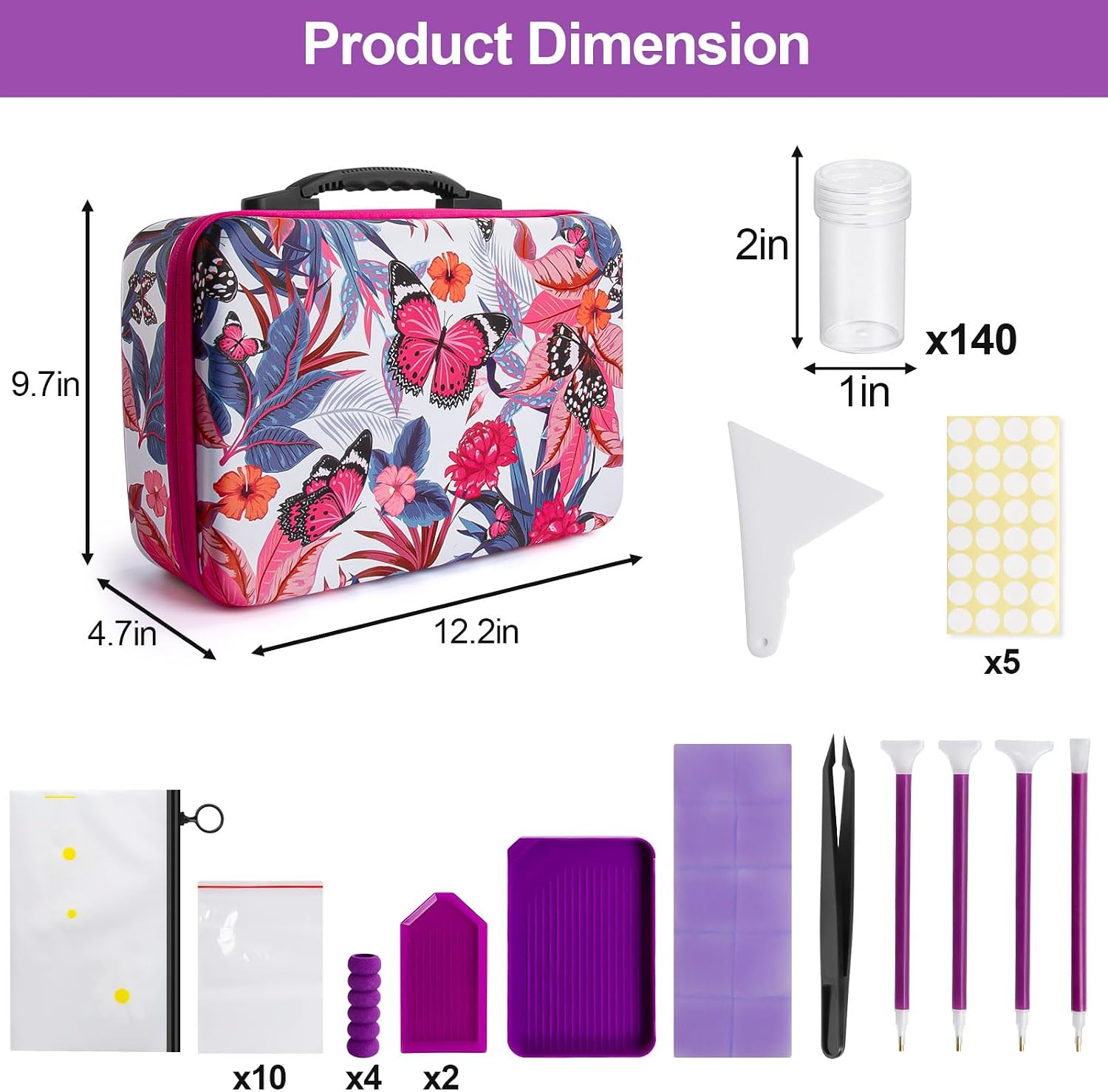 Seed Storage Organizer 140 Slots Seed Organizer Storage Box, Portable Seed Packet Organizer Box with Zipper Bag