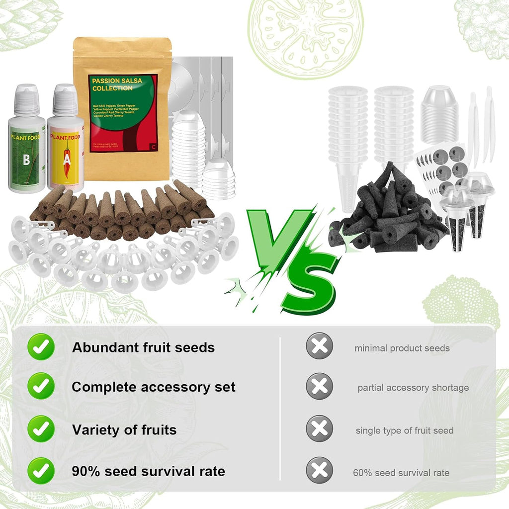 inbloom 12-Pod Pepper Seed Pod Kit for AeroGarden, iDOO, Ahopegarden Hydroponic Growing System, Include Cucumber