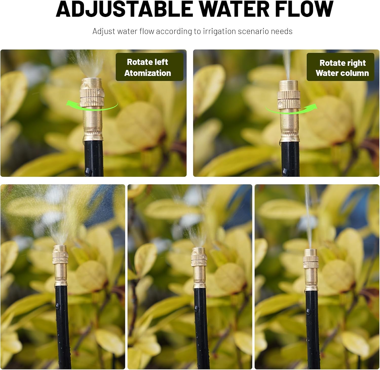 Thiswing 360° Adjustable Drip Irrigation System with 16 Nozzles | 50 FT Automatic Watering System Kit, Raised Bed