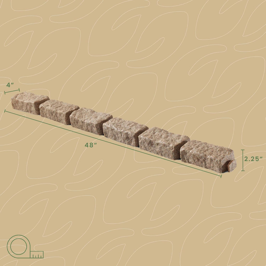 Landscape Edging | Garden Edging Border | Polyrock Bricks for Lawn Edging, Flower beds, Pathways & Yard Edging– 1 Pack