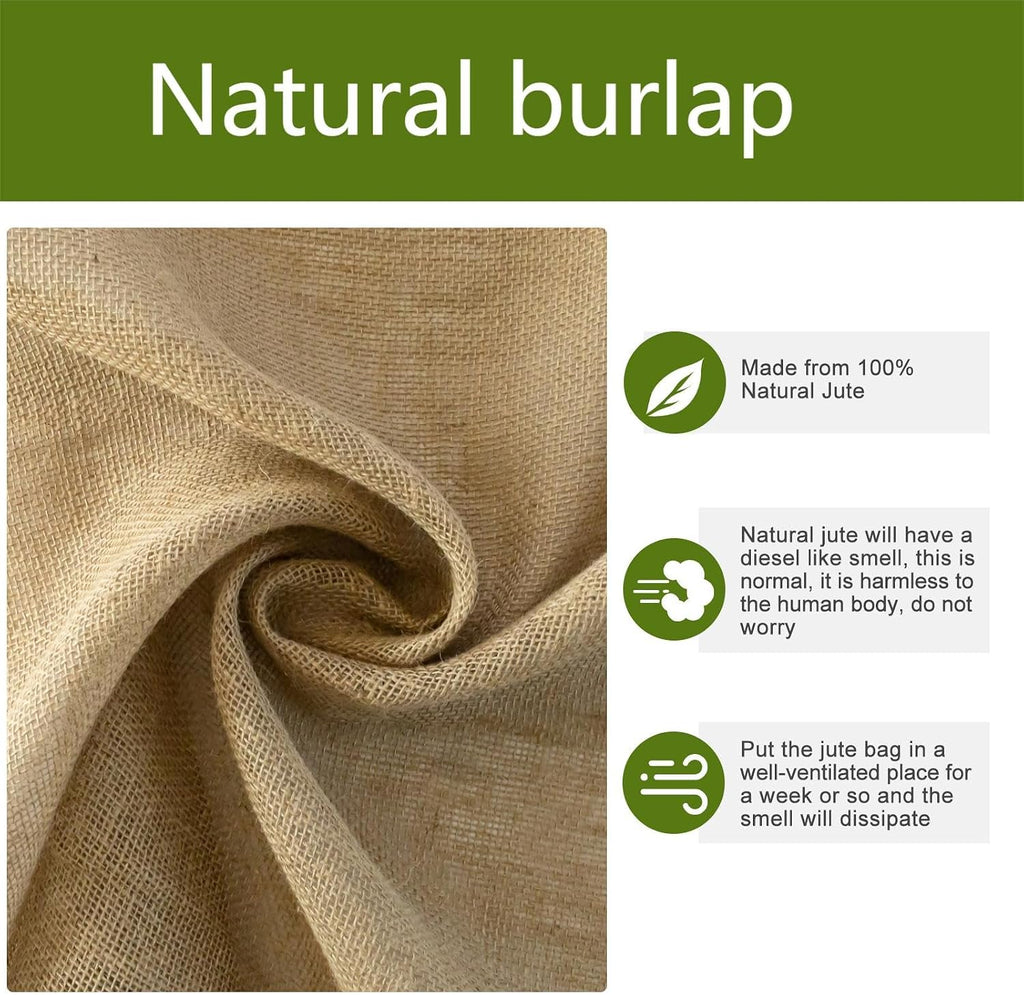 Agfabric Burlap Plant Covers Freeze Protection, 63in x 48in Warm Plant Frost Blankets with Drawstring, Reusable Frost