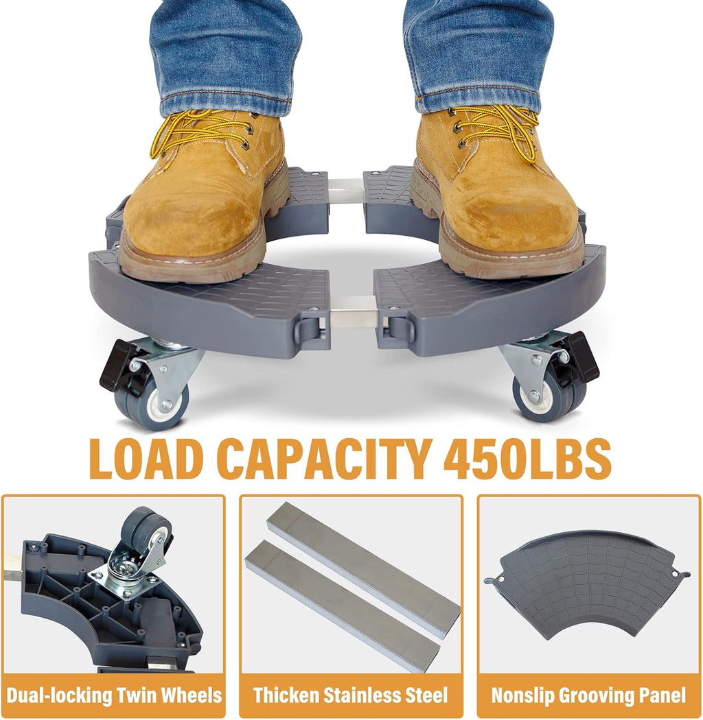 2pk Rolling Plant Stand with Wheels,15-21 Adjustable Heavy Duty Plant Caddy | Plant Dolly with Wheels for Indoor