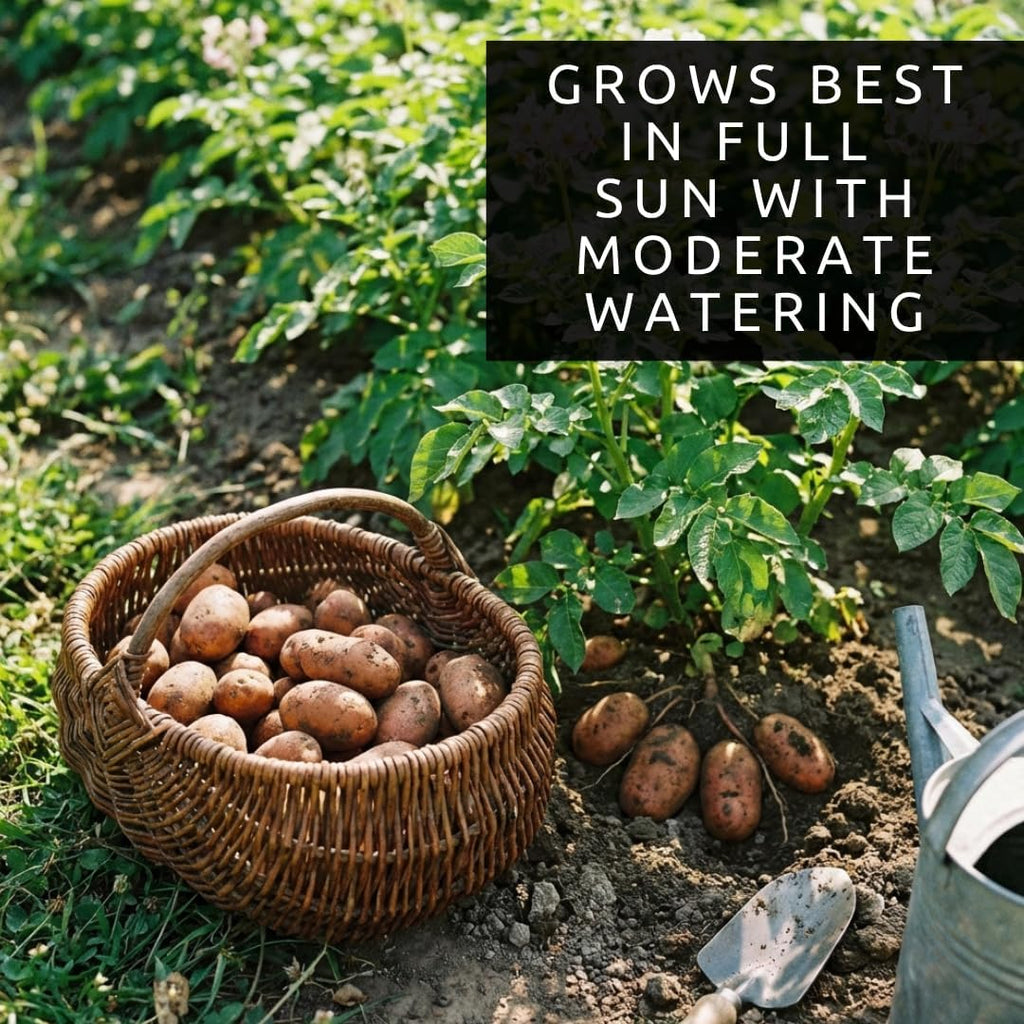Russet Seed Potatoes for Planting - 2 Pounds - Easy to Grow Garden Potatoes for Home Garden Raised Beds Containers High
