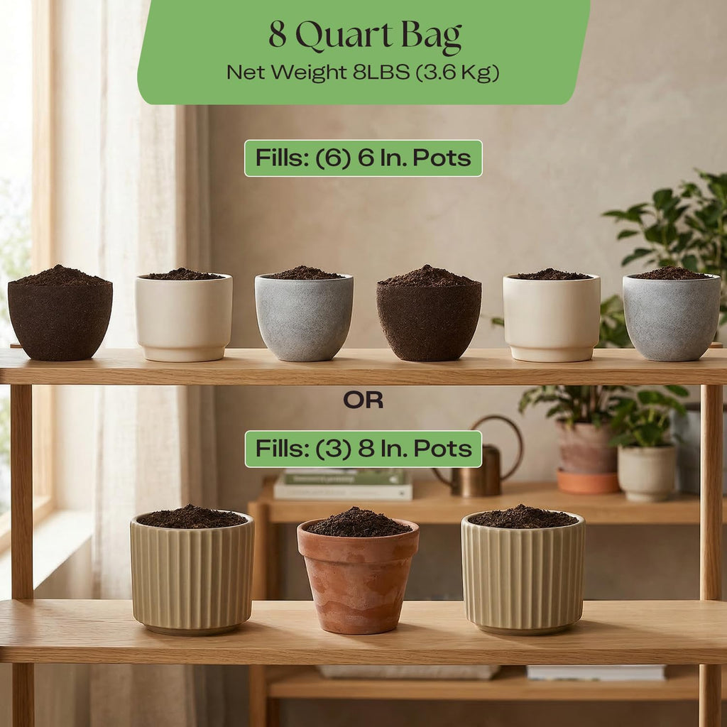 Rosy Soil Garden Mix Biochar Potting Soil for Outdoor Plants, 8 Quart | Organic Garden Soil with Worm Castings for