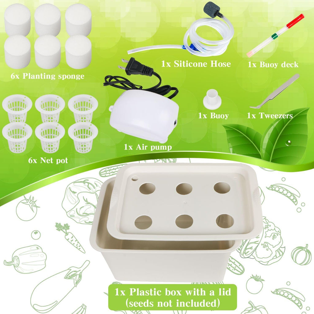 Hydroponics Grower Kit DIY Self Watering Indoor Hydroponics Tools Hydroponic System Planting Container Include Aquarium