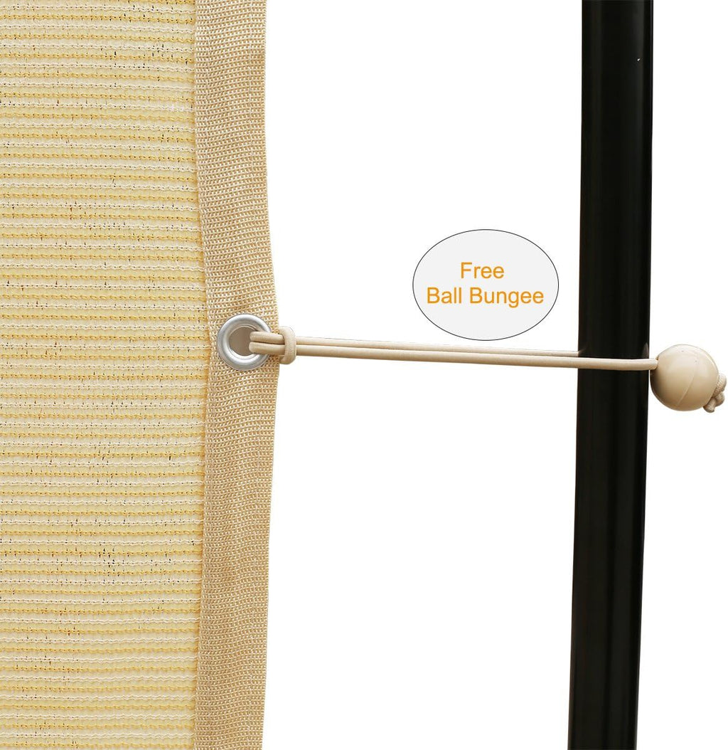 Shatex 90% Shade Fabric 6X 16ft Sun Shade Cloth Taped Edge with Grommets Sun-Block Mesh Shade for Pergola Cover Canopy