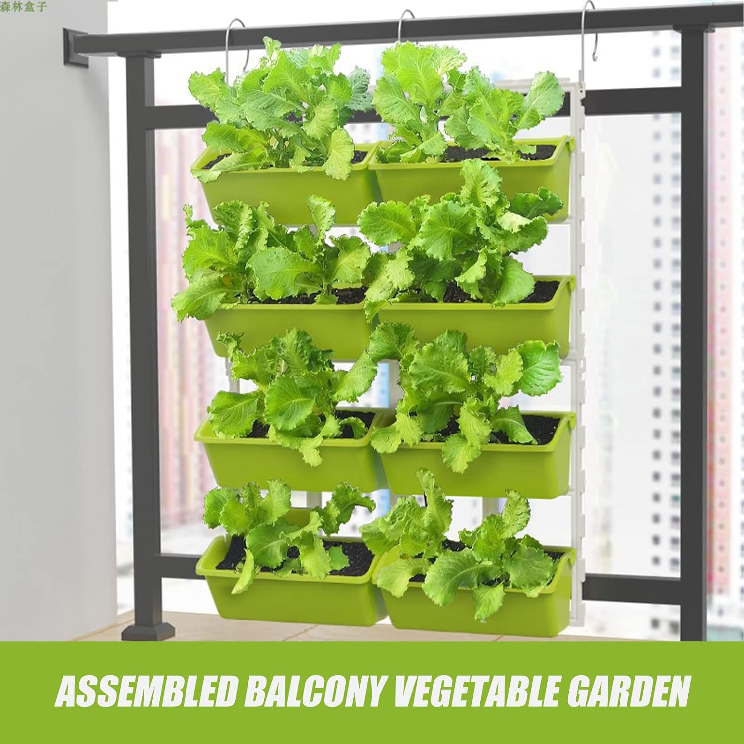 Vertical Garden Wall Planter, Wall Mounted Planter 4-Tier 8 Pockets Vertical Garden Wall Planter Raised Beds Hanging