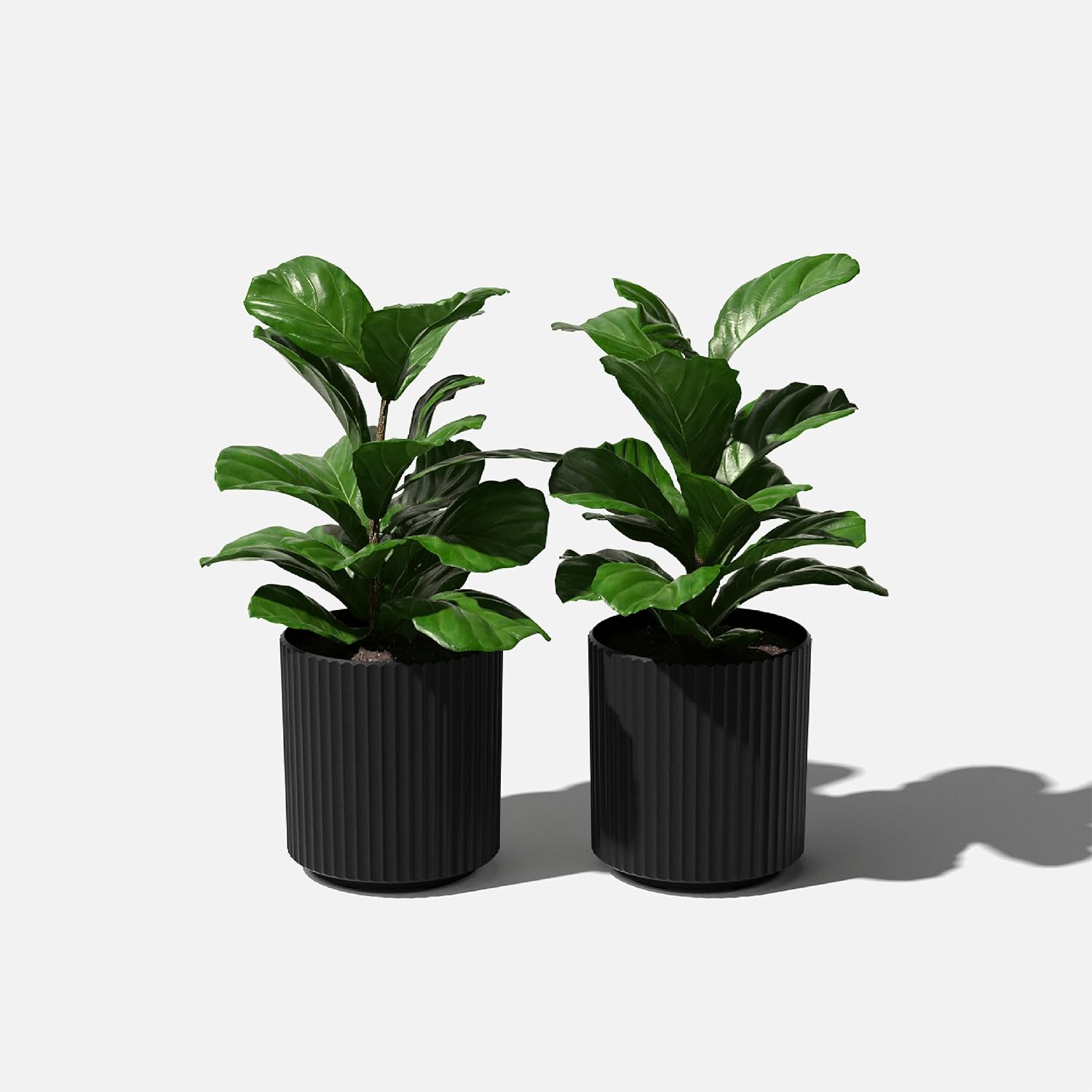 Veradek Demi Series Planter - Large Round Outdoor Planter | Made From a Durable Plastic-Stone Composite With