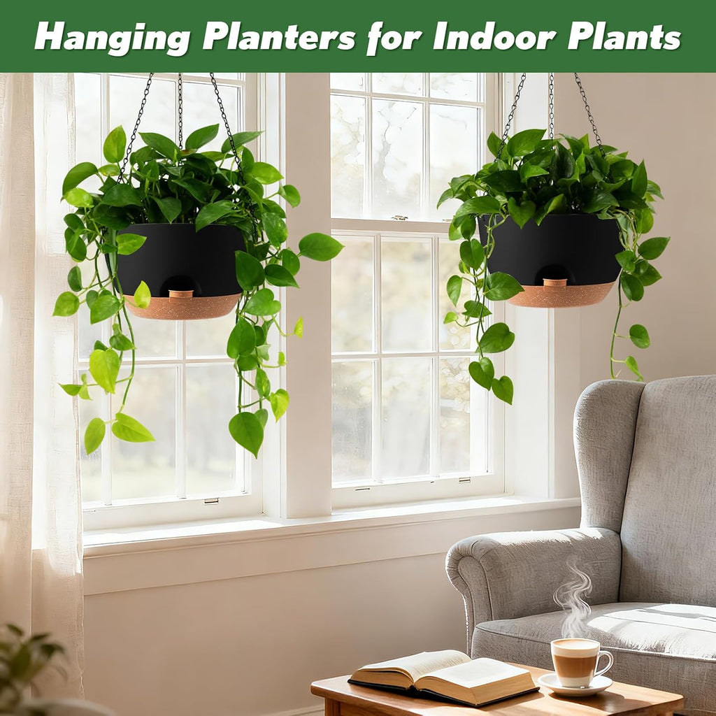 13-inch Oversized Hanging Planter Set of Two,Planters for Indoor and Outdoor Plants.Place Plant pots Across Diverse