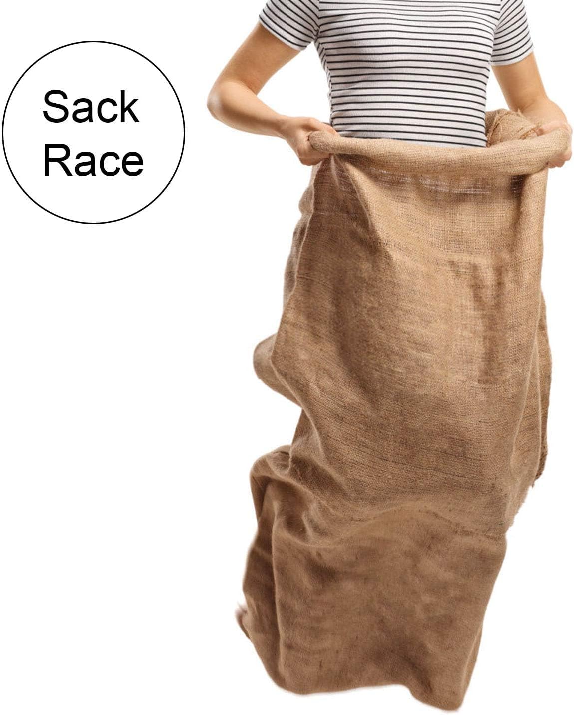 KEILEOHO 4 Pack 40 X 24 Inch Burlap Bags, Large Burlap Sacks for Gardening, Planting, Potato Sack Race Bags for