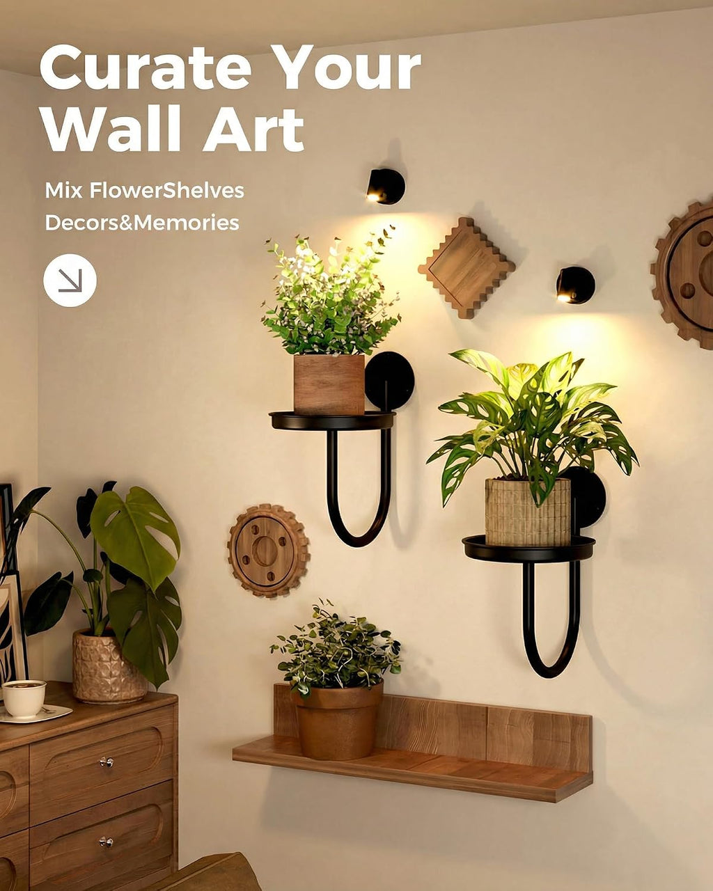 Leaf&lull Wall Plant Holder Planter with Wall Planters for Indoor Plants Plant Hanger Hanging Plant Holder Wall Hanging
