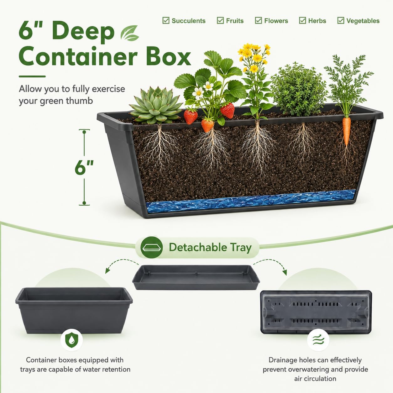 Giantex 5-Tier Vertical Garden Planter, Raised Garden Bed w/Drainage System & Removable Tray, Metal Frame Elevated