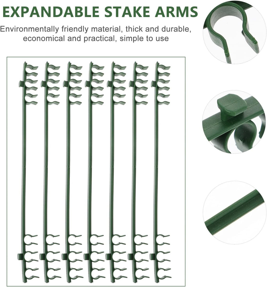 50PCS Stake Arms for Tomato Cage, 11.8 Inches Garden Stake Connectors, Expandable Trellis Connectors for 11mm Diameter