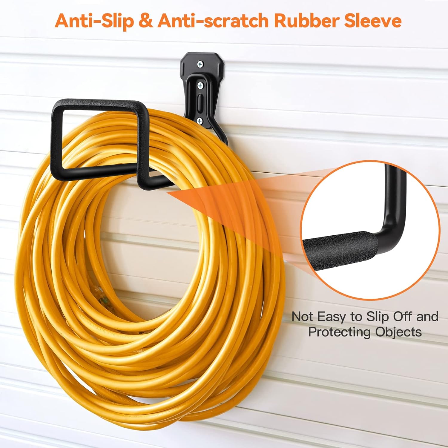 Hose Holder Stand Wall Mount, 2Pcs Heavy Duty Garden Hose Hanger Reel | Metal Water Pipe Tube Hooks Rack for Outside