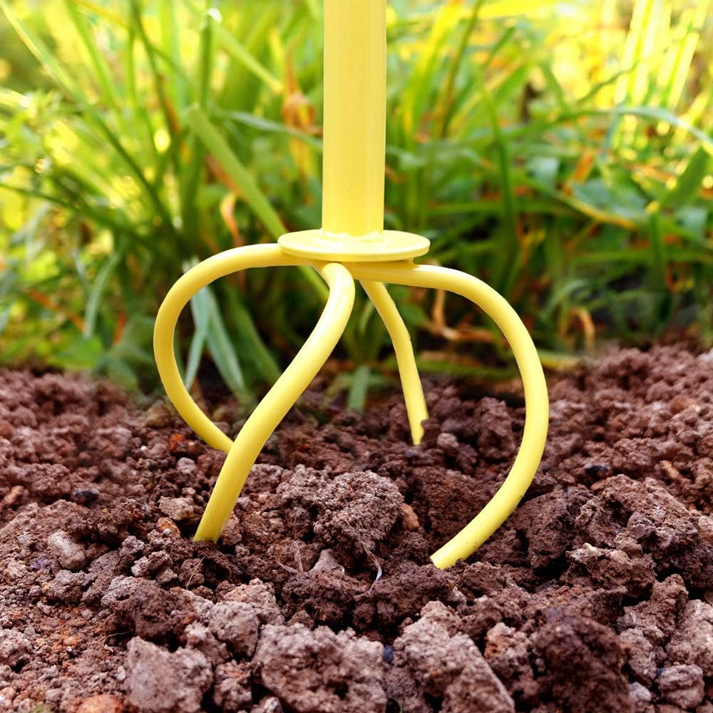 Altdorff Hand Tiller for Gardening, Garden Claw Manual Tiller with Ergomomic Handle, Steel Cultivator Tiller Lawn