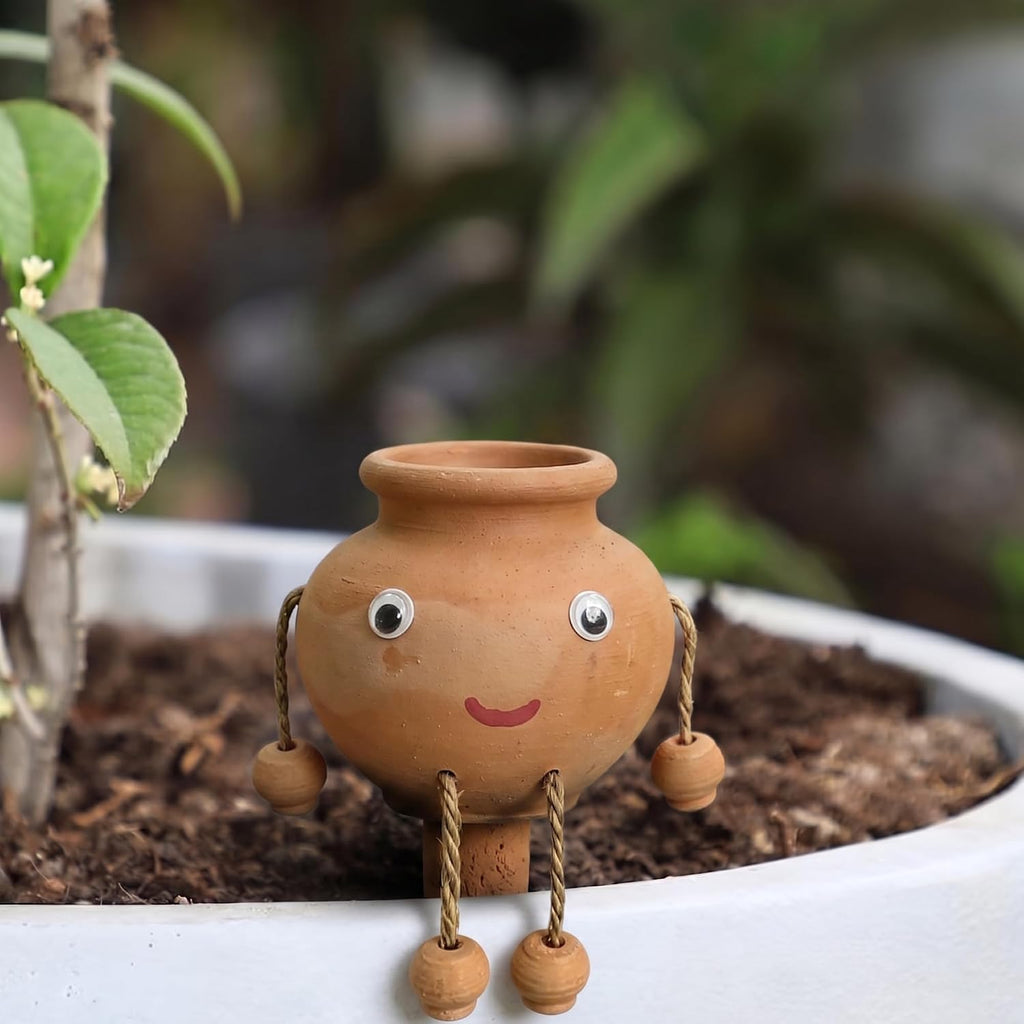 2 Pack Terracotta Watering Spikes, Cute Ceramic Self Watering Insert for Indoor Plants, Decorative Automatic Waterer &