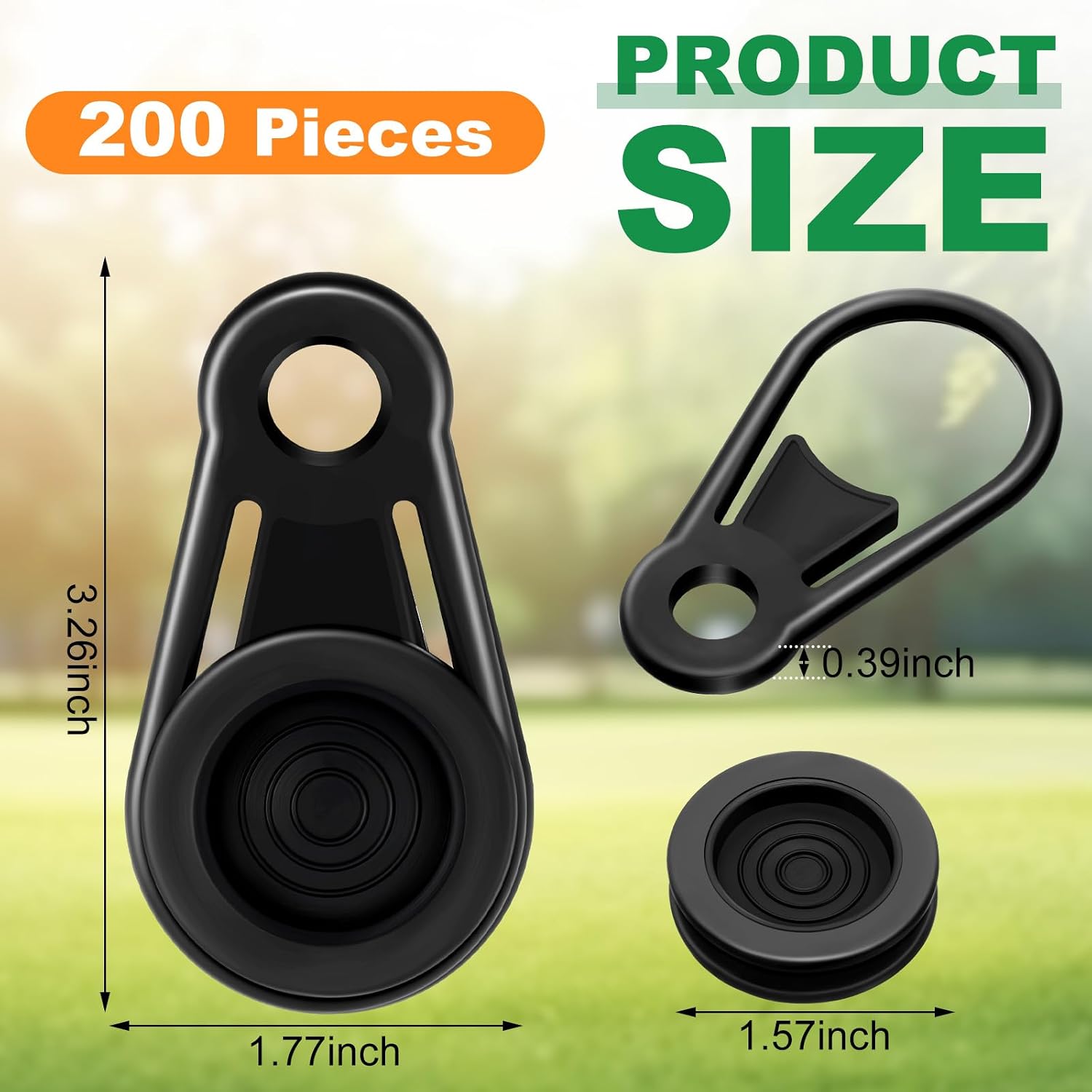 Tandefio 200 Pcs Heavy Duty Shade Cloth Clips Bulk Plastic Lock Sun Shade Clips for Garden Anti Bird Netting Fabric