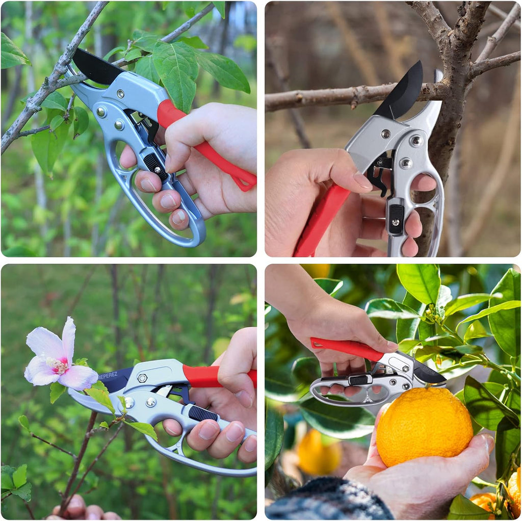 Premium pruning shears for gardening, Work 3 times easier, Pruners heady duty, Sharp garden clippers cuting florist