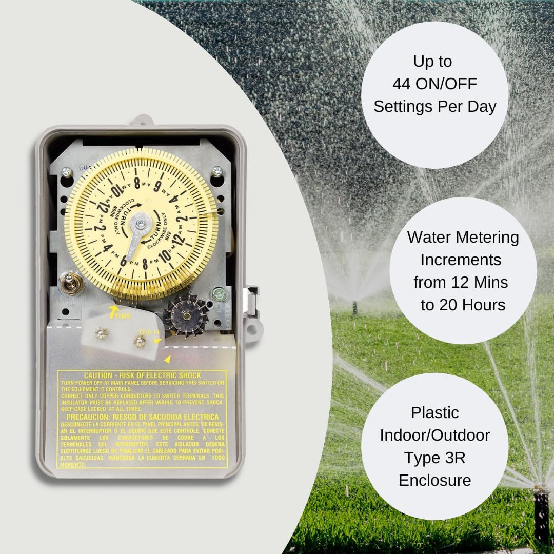 Intermatic R8806P101C Sprinkler Irrigation Timer - Customizable Water Conservation, Rain-Ready Design, Reliable &