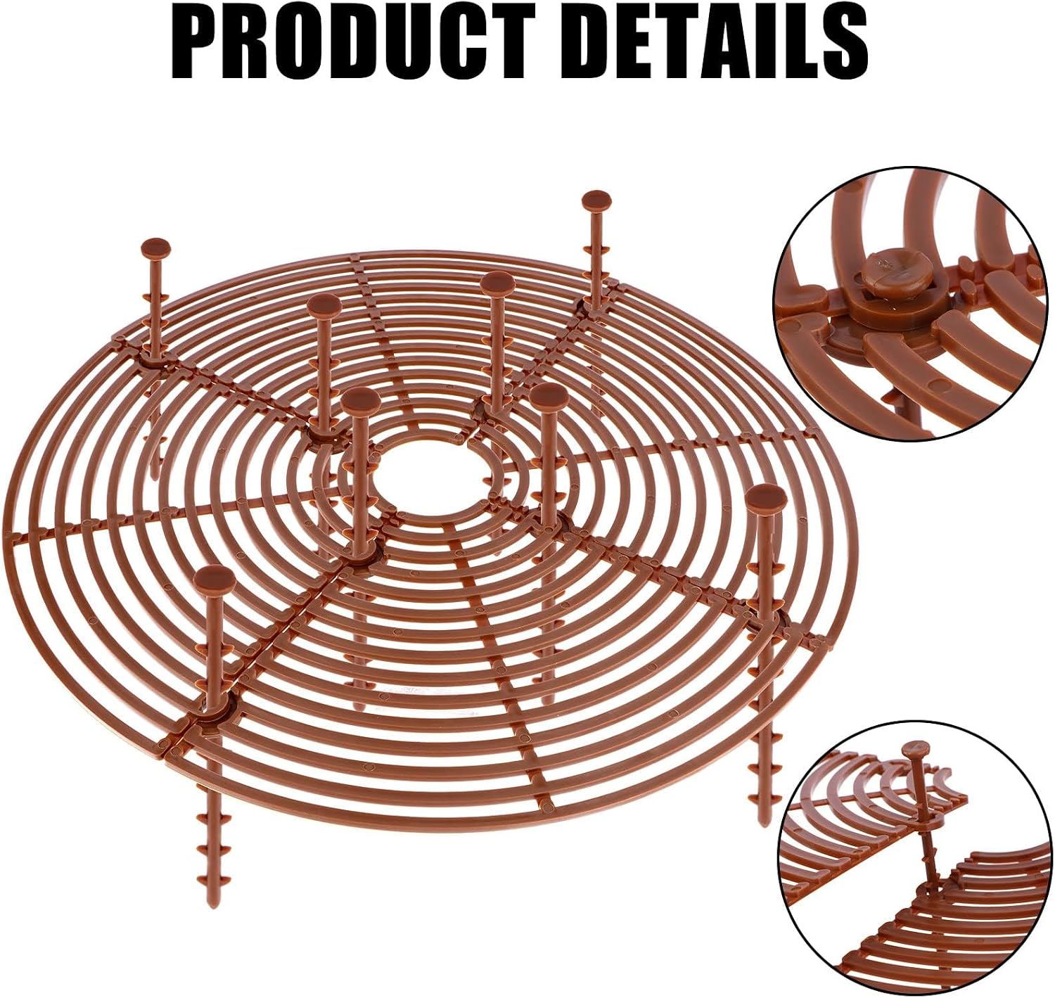 6 Pcs Plant Pot Grid Soil Protector Covers Cuttable Flower Cover for Plant | 11.8''/20.8'' Plastic Plant Pot Cover with