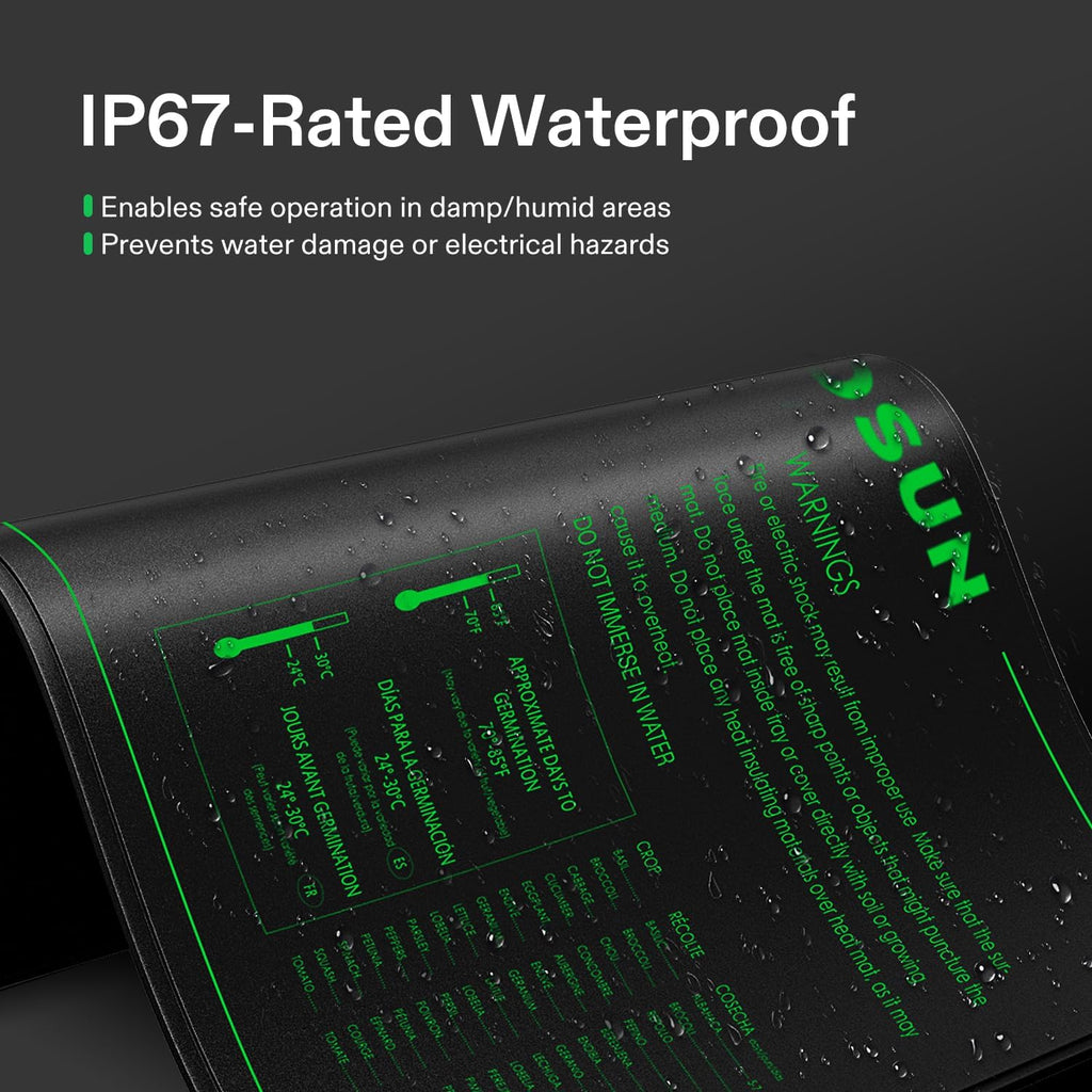 VIVOSUN Durable Waterproof Seedling Heat Mat 48" x 20.75" UL & MET-Certified Warm Hydroponic Heating Pad and Digital