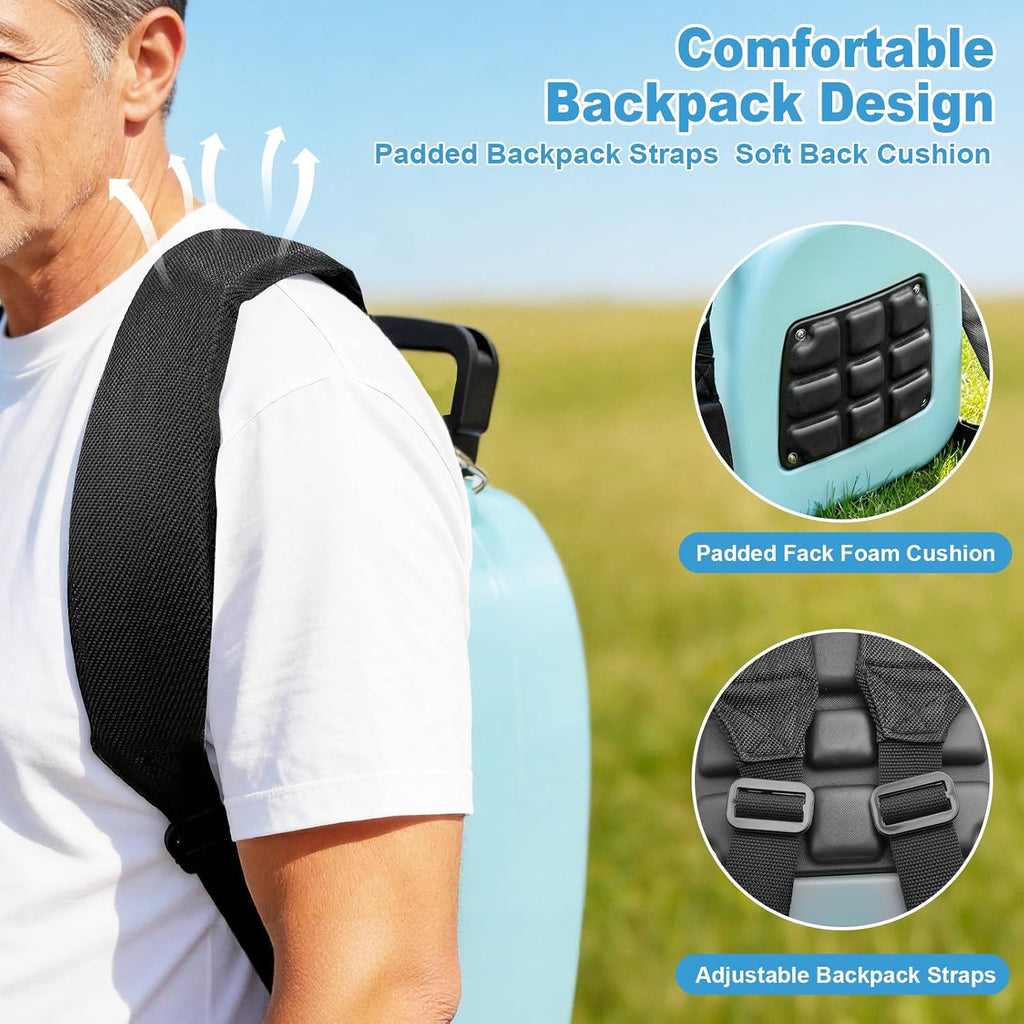 SideKing 2.6 Gallon Battery Powered Backpack Sprayer, Electric Weed Sprayer with 3 Adjustable Pressures, Battery